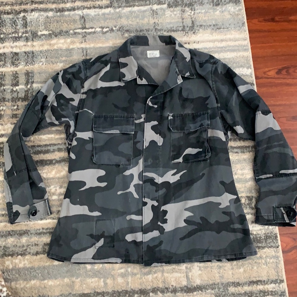 Oversized Vintage Camo Jean Jacket